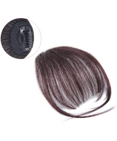 WOFASHPURET Piece Hair Toppers Extension Ponytail Wig Black Wigs Barrettes for Women Air Fringe Bangs Faux Hair Bun Wispy Bangs Wig Toupee for Women Hair Barrettes Scisors Clip Air Bangs Miss 18.00X6.50X0.50CM Brown - Buy Online on SooperMarket.com