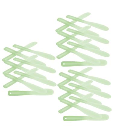 Baluue 30 Pcs Tool Stick Spatula for Makeup Cosmetic Plate Mixer Cosmetic Scoop Pp re-usable 20.5x3x0.6cmx3pcs Greenx3pcs