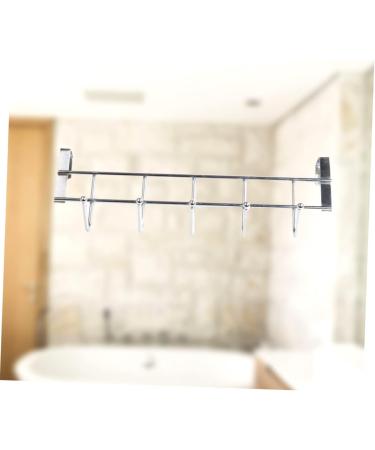 Cabilock Stainless Steel Hooks Door Back Hook Coat Hanger Doors and Windows Tables and Chairs medium Silver - Buy Online on SooperMarket.com
