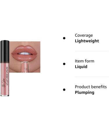 Plumping Nude Lip Gloss | High Shine Lifter Gloss | Waterproof Lightweight Formula - (#02) - Buy Online on SooperMarket.com
