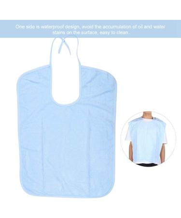 Adult Bib Elderly Waterproof Bib Adult Mealtime Saliva Towel Dining Apron Clothes Protector for Bedridden Inconvenient People(Light Blue M) - Buy Online on SooperMarket.com