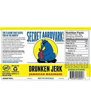Secret Aardvark Hot Sauce Sampler Pack | Variety of Habanero, Drunken Jerk, Garlic Black Bean, Serrabanero | Non-GMO & Low Carb | 8 oz Bottles (4 Pack) - Buy Online on SooperMarket.com