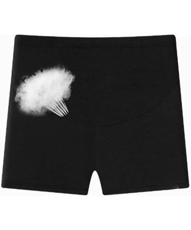 Maternity Modal Leggings Shorts | High Elasticity Adjustable Waist | Pregnancy Lounge & Yoga Shorts (Black) - Size L - Buy Online on SooperMarket.com