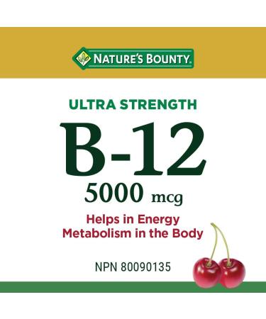 Nature's Bounty Ultra Vitamin B12 Supplement Helps Maintain Good Health 5000 Mcg 45 Tablets - Buy Online on SooperMarket.com