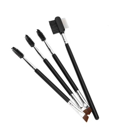 4pcs Professional Eyebrow Eyelash Brush Comb Set - Soft Hair Double Head Makeup Tool for Perfect Brows & Lashes | International Shipping - Buy Online on SooperMarket.com