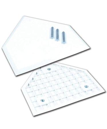 Champro 3 Spike Home Plate (White), 1/2''