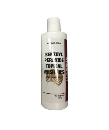 Harris Pharma 10% Benzoyl Perox Wash 8 oz (PACK OF 2)