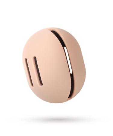 FERYES Makeup Sponge Holder  Shatterproof Eco-Friendly Silicone Beauty Make Up Blender Case for Travel - Khaki