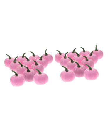 HOMSFOU 24 Pcs Artificial Pumpkin Foams Pumpkins Props Halloween Decoration Halloween Pumpkin Decor Halloween Centerpiece Pumpkin Ornaments Pink Pumpkins Fake Pumpkin Household