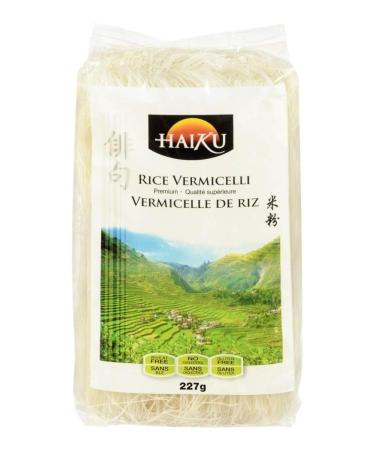 Rice Vermicelli | Haiku | Premium Wheat Free Pasta | Authentic Stir Fry Asian Rice Noodles | Quick & Easy Preparation | Ready in 3 Minutes | Gluten Free | 227g
