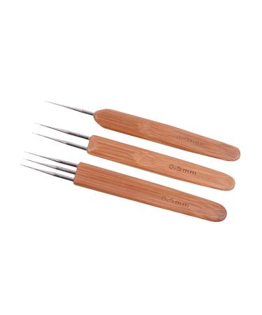 3pcs/set Dreadlock Crochet Hook for Hair Dreadlock Needle Tool for Braid Craft Dread locks Crochet Needles 0.5mm (1 Hook 2 Hooks 3 Hooks)