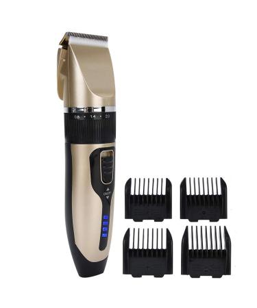 Electric hair cutter set with hair clipper 2 scissors comb hairdressing apron cleaning brush sponge haircut template 4 limit and storage bags (rechargeable)