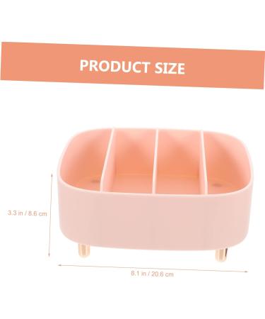 Angoily Makeup Storage Box | Lipstick Organizer & Eyeshadow Palette Holder - Pink Vanity Organizer Tray 20.6X20X8.6CM - Perfect for Drawers & Desktops - Buy Online on SooperMarket.com