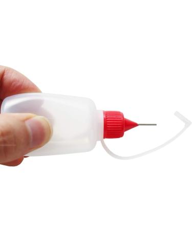 30 Pcs Precision Tip Applicator Bottles Set for DIY Quilling Craft and Acrylic Painting - 1oz Translucent Bottles with Colored Tips and Mini Funnels - Buy Online on SooperMarket.com