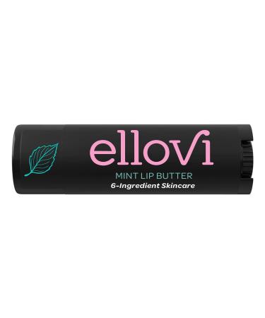 Natural Lip Butter Lip Balm - Mint - Pure Enough to Eat - Made With Just 6 Vegan Ingredients - Moisturizing Lip Care for All Day Hydration (Single) Single Mint