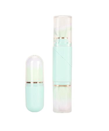 Portable Double Headed Retractable Makeup Brush Set - Blue Capsule Design for Travel | Powder Blush Tool Kit - Buy Online on SooperMarket.com