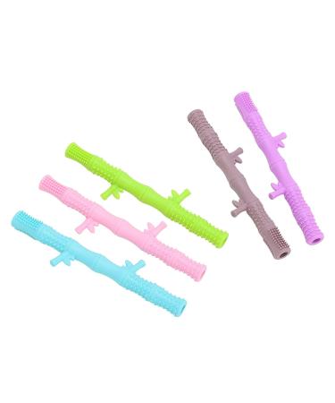 Colorful Baby Teething Tubes & Toys | Food Grade Silicone | Massage Gums | Includes Baby Brush - Buy Online on SooperMarket.com