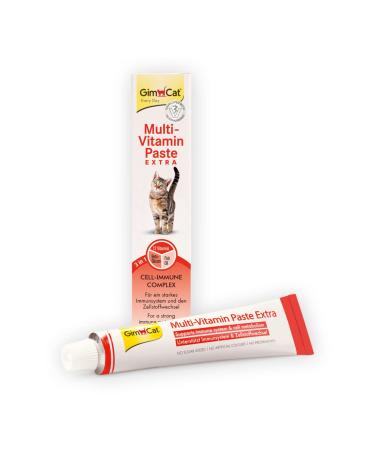 Gimcat Multi -Vitamin Paste Extra - Cats snack with fish oil for a strong immune system and cell metabolism - 1 tube (1 x 100 g) 100 g (1 Pack)
