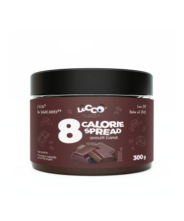 LOCCO 8 Calorie Spread Chocolate Flavour Only 8 Calories Per Portion Low Fat Cream No Added Sugar No Palm Oil Keto Diet Vegetarian Smooth Paste Sweet Snack 300 g