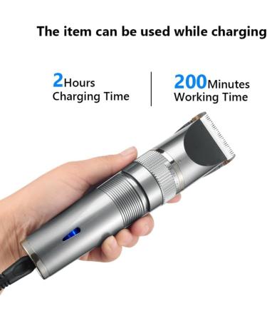 Xptieeck 1Set USB Rechargeable Hair Clipper Men Haircut Ceramic Blade Shave Hair Clipper ABS+PC - Buy Online on SooperMarket.com