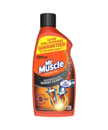Mr Muscle Power Gel Kitchen Drain Cleaner & Bathroom Plughole Unblocker x Case of 6