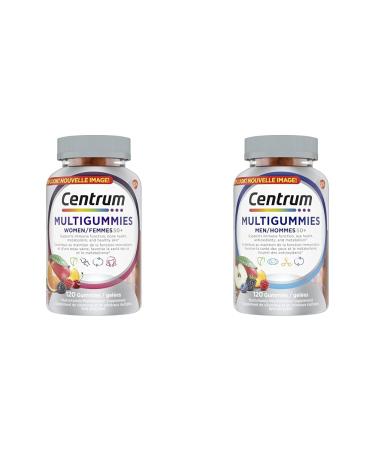 Centrum Women and Men 50 Plus MultiGummies | Multivitamins/Minerals Gummies for Adults 50+