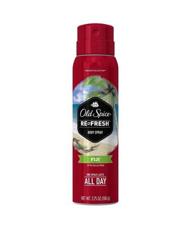 Old Spice Fresh Collection Body Spray Fiji 3.75 oz Pack of 4