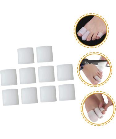 PLAFOPE 10pcs Silicone Toe Covers & Separators - Big Toe Protectors for Men - Mild White - 3x2.5cm - Buy Online on SooperMarket.com