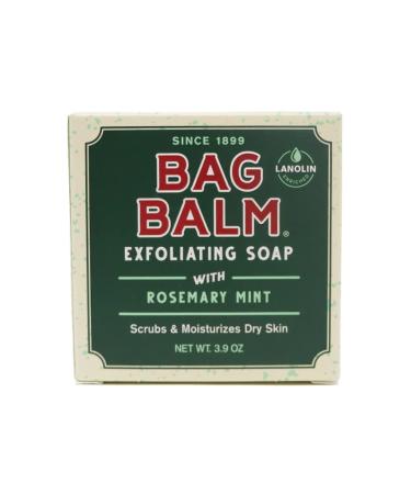 Bag Balm Vermont's Original Exfoliating Soap Bar Body Soap Bars Hand Soap Bar - Sensitive Skin Soap Soap for Dry Skin - Rosemary Mint Scented Bars of Soap Body Soap Bar Exfoliating 3 Pack