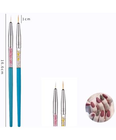 Jilibaba Nail Art Brush Set - 3 Piece Carved Pen & Crystal Liner for DIY Detailing and Painting - Buy Online on SooperMarket.com