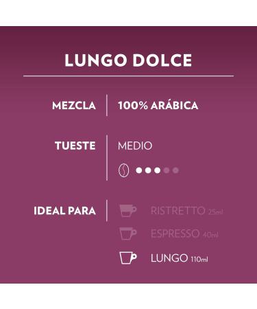 Buy Lavazza A Modo Mio Lungo Dolce - 16 Arabica Coffee Capsules Medium Roast 100% Arabica Intensity 6/13 | International Shipping Available - Buy Online on SooperMarket.com