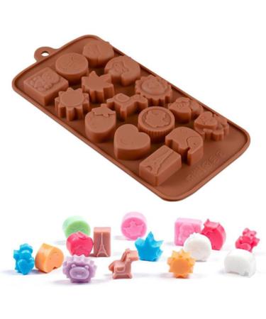 3pcs 15 Fudge Molds Non-Stick Mold Cartoon Animal Mold Silicone Mold Fondant Molds Bakeware Silicone Candy Mold Silicone Baking Molds Candy Molds Biscuits Cake Chocolate Candies mediumx3pcs Coffeex3pcs - Buy Online on SooperMarket.com