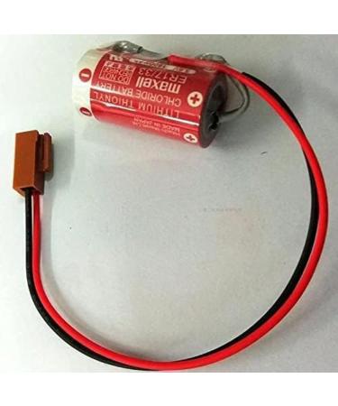 Buy ER17/33 3.6V 1600mAh 2/3A Non-Rechargeable Battery - Pack of 15 for PLC Industrial Control 2-Pin Brown Plug - International Shipping Available - Buy Online on SooperMarket.com