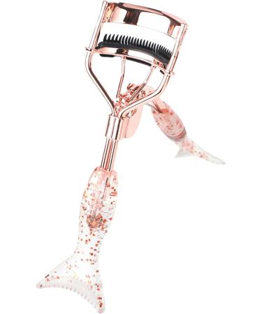 Virtcooy Small Eyelash Curler Small Fish Tail Shape Eye Curler with Comb Teeth - Ergonomic Portable Makeup Supplies Beautiful Eyelash Tools for Girls Women Females Ladies A4 Electroplated Rose Gold With Black Comb Rose Go - Buy Online on SooperMarket.com