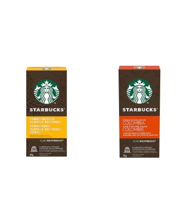 Starbucks by Nespresso Blonde Espresso Roast Nespresso Coffee Capsules Original Line Compatible & By Nespresso Single Origin Columbia Nespresso Ground Coffee capsules