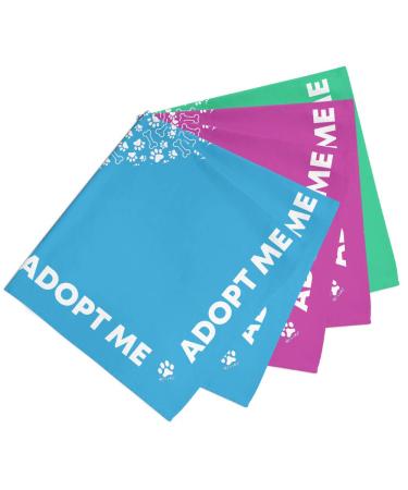 Max and Neo Dog Bandanas - We Donate 1 for 1 to Dog Rescues for Every Product Sold (5 Pack for Small Dogs, Adopt Me) 5 PACK ADOPT ME FOR SMALL DOGS