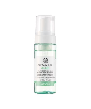 The Body Shop Aloe Calming Foaming Wash   Gently Cleanses Sensitive Skin   Vegan   5.0 oz