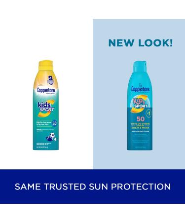Coppertone SPORT Kids Sunscreen Spray SPF 50 - Water Resistant Continuous Broad Spectrum Sunscreen - 5.5 Oz - Buy Online on SooperMarket.com