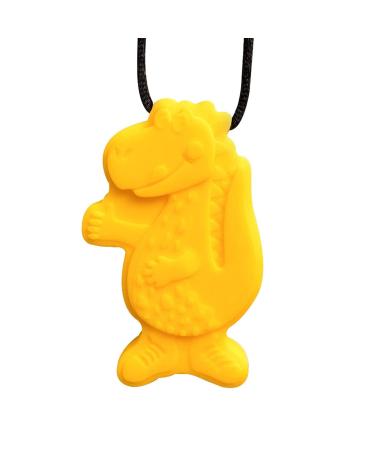 Wandable Necklace - Creative Silicone Dinosaur Bite Chain | Sensory Oral Chewing Toy for Kids - Youding Yellow - Buy Online on SooperMarket.com