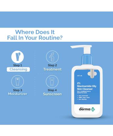 2% Niacinamide Oily Skin Cleanser - Gentle Non-Drying Formula for Sensitive & Oily Skin | Removes Makeup & Dirt | 4.23 Fl Oz/125ml - Buy Online on SooperMarket.com