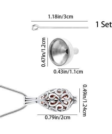 MAIXIANGGUOJI Ashes Keepsake Hollow Urn Necklace with Funnel Kit Waterdrop Ashes Cremation Jewellery for Dogs Cats Pet Ashes - Buy Online on SooperMarket.com
