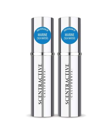 CA Perfume Impression of Emra Marine Sea Water For Women & Men Fragrance Concentrated Long Lasting Eau de Parfum Spray Refillable Glass Atomizer Bottle 0.17 Fl Oz/5ml-X2 EMRA MARINE SEA WATER 0.34 Fl Oz (Pack of 1)