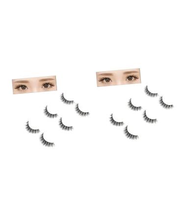 minkissy 6 Pairs Fake Eyelashes False Eyelashes Fake Lashes Long Thick Eyelashes Natural Eyelashes Dense