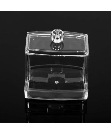 Q Tips Cotton Swab Holder | Acrylic Organizer for Cotton Pads & Makeup - Ideal Pharmacy & Bathroom Solution - Buy Online on SooperMarket.com