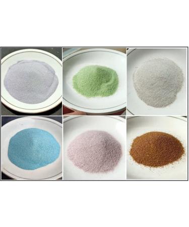 Set of 6 Amethyst Chrome Diopside Labradorite Neon Apatite Pink Tourmaline Tiger's Eye Complete Crushed Powder 100 Ct/ 20 gram in Each