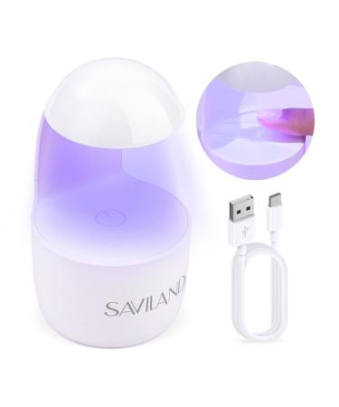SAVILAND Mini Nail Lamp  Gel X LAMP, Mini U V Light for Nails Portable Nail Lamp Easy to Carry Quick Nail Dryer Curing Nail Art Gel Nail Polish for Salon Home DIY Manicure