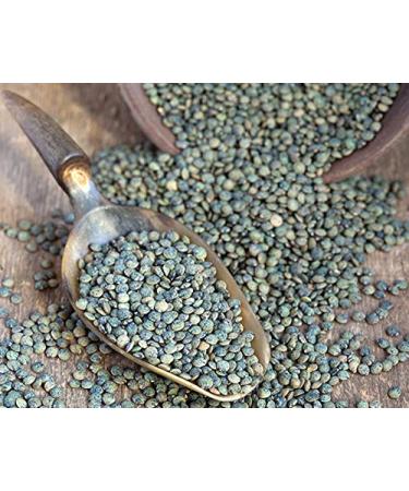 Organic French Green Lentils 10 Pounds - Non-GMO Whole Dry Beans | Raw Sproutable Vegan Kosher Bulk - High in Folate, Fiber, Plant-Based Protein | Ideal for Soups, Chili, Stews, Curries - Buy Online on SooperMarket.com