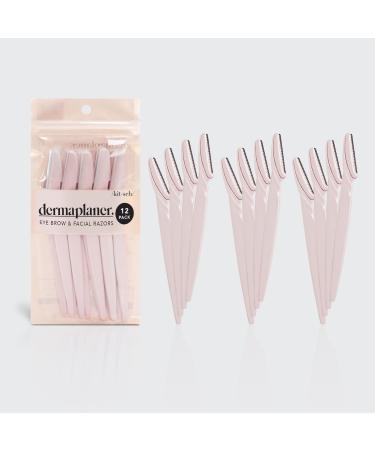 Kitsch Dermaplaning Tool - 12 Pack Facial Razors for Women | Eyebrow & Face Hair Removal | Black Blush - Buy Online on SooperMarket.com