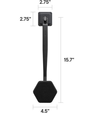 Tooletries Silicone Back Scrubber with Long Handle + Reusable Hook - Charcoal - Buy Online on SooperMarket.com