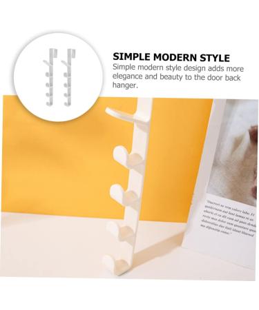 Cabilock 2pcs Transparent Hook Over The Door Wall Clothes Rack Door Coat Hanger Multi-Function Hook Back Door - Buy Online on SooperMarket.com